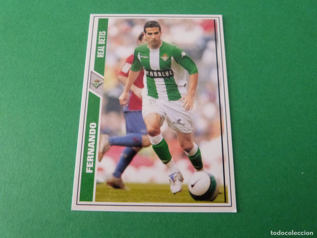 Cromos de F&uacute;tbol: TRADING CARD FUTBOL FERNANDO REAL BETIS BALOMPIE N&ordm; 425 FICHAS LIGA MUNDICROMO 2007-2008/07-08