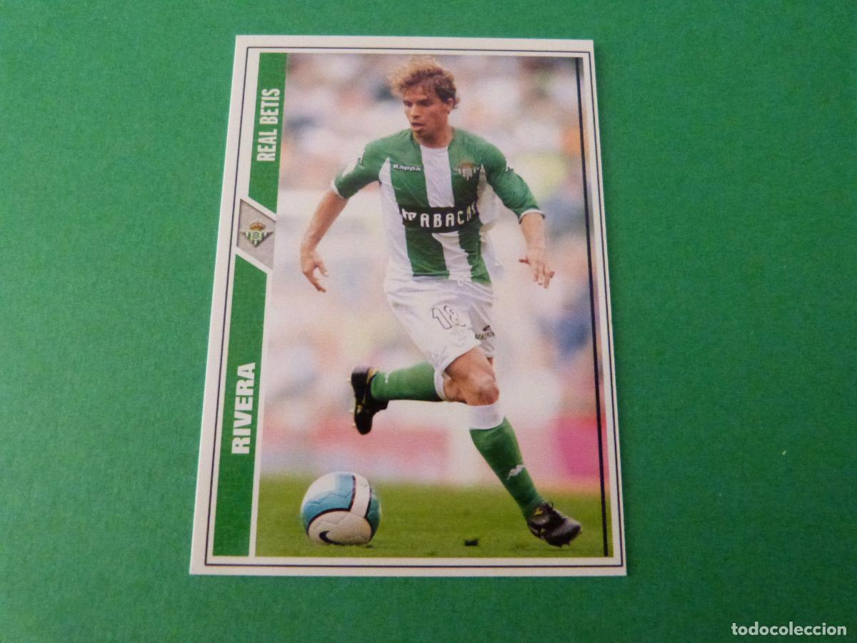 Cromos de Futebol: TRADING CARD FUTBOL RIVERA REAL BETIS BALOMPIE N&ordm; 424 FICHAS LIGA MUNDICROMO 2007-2008/07-08