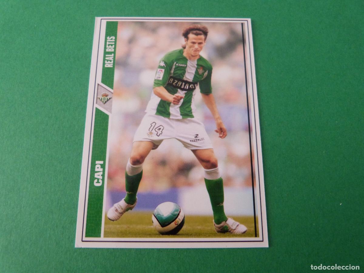 Cromos de F&uacute;tbol: TRADING CARD FUTBOL CAPI REAL BETIS BALOMPIE N&ordm; 422 FICHAS LIGA MUNDICROMO 2007-2008/07-08