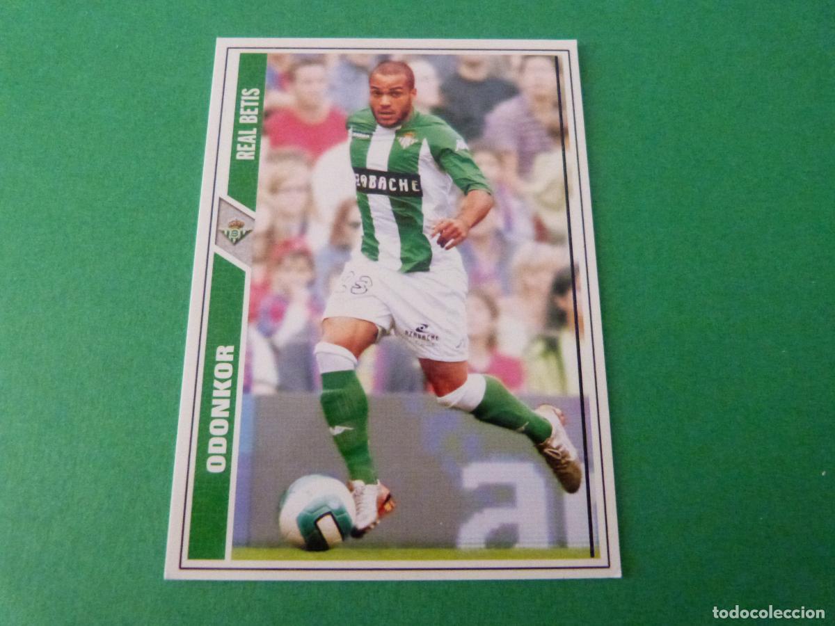 Cromos de F&uacute;tbol: TRADING CARD FUTBOL ODONKOR REAL BETIS BALOMPIE N&ordm; 421 FICHAS LIGA MUNDICROMO 2007-2008/07-08