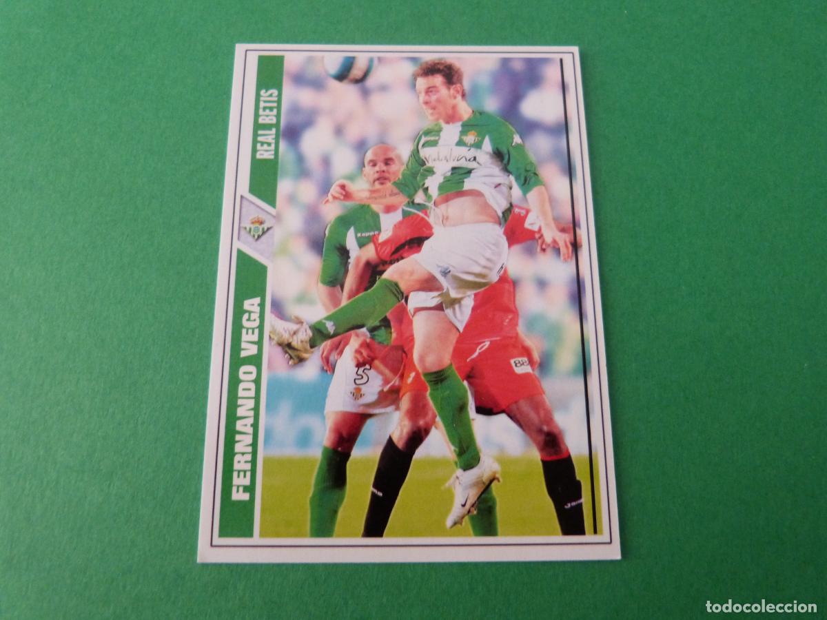 Cromos de F&uacute;tbol: TRADING CARD FUTBOL FERNANDO VEGA REAL BETIS BALOMPIE N&ordm; 413 FICHAS LIGA MUNDICROMO 2007-2008/07-08
