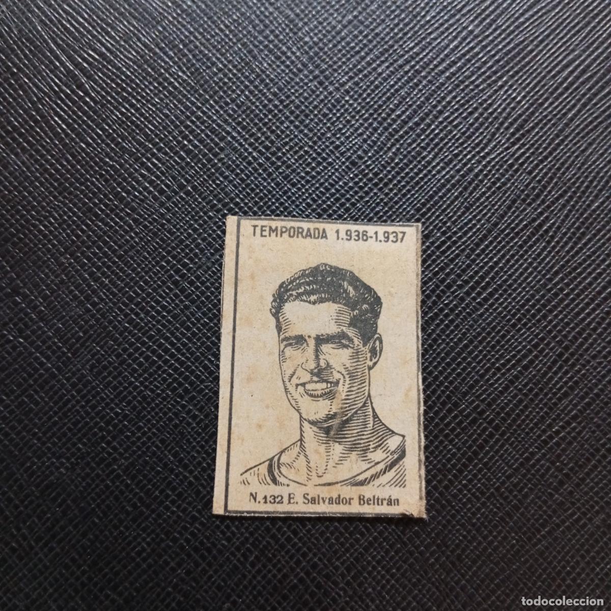 Cromos de F&uacute;tbol: 132 SALVADOR BELTRAN HERCULES CERILLAS Y FOSFOROS 1936 1937 FUTBOL LIGA 36 37 CROMO - A184 PG49