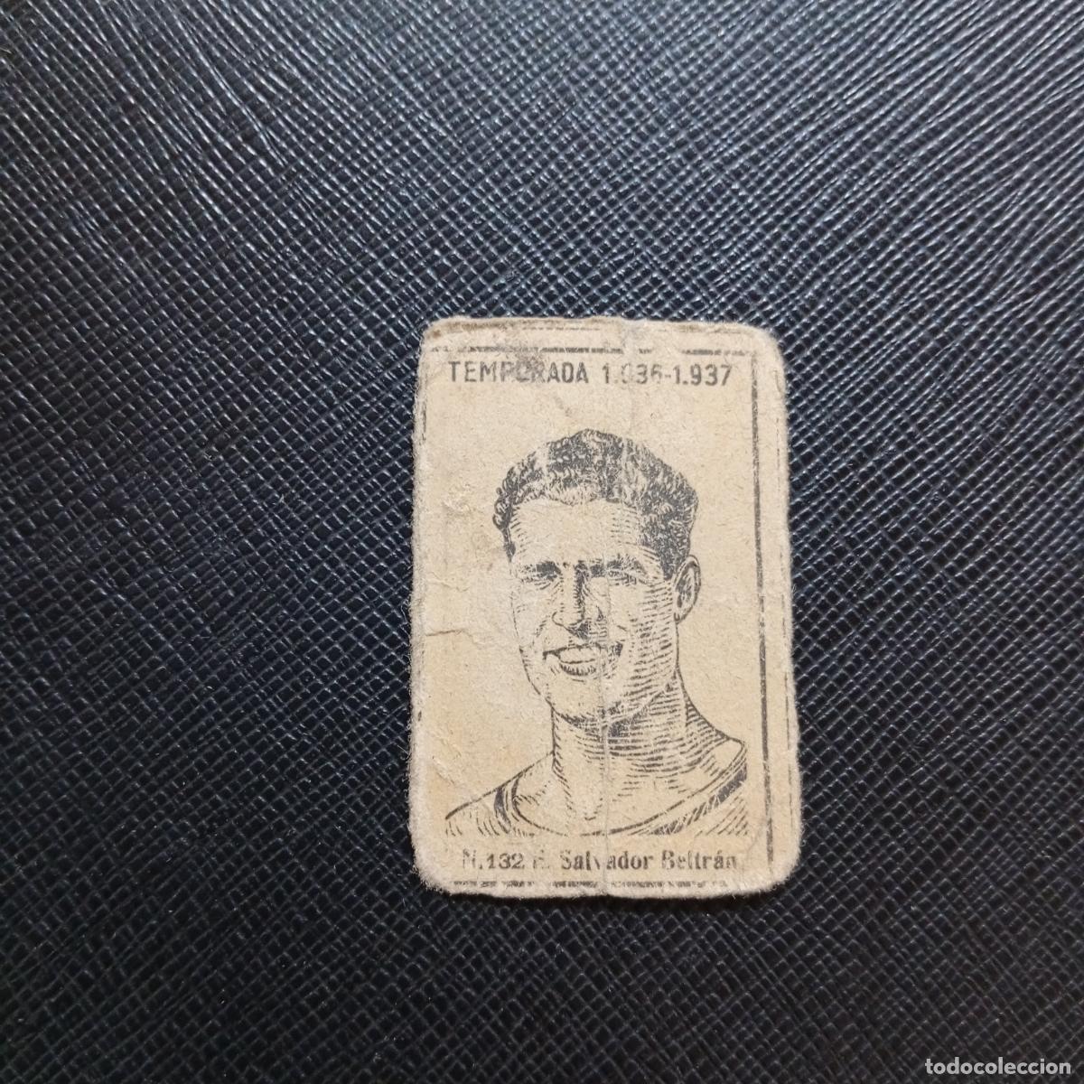 Cromos de F&uacute;tbol: 132 SALVADOR BELTRAN HERCULES CERILLAS Y FOSFOROS 1936 1937 FUTBOL LIGA 36 37 CROMO - A184 PG49 B