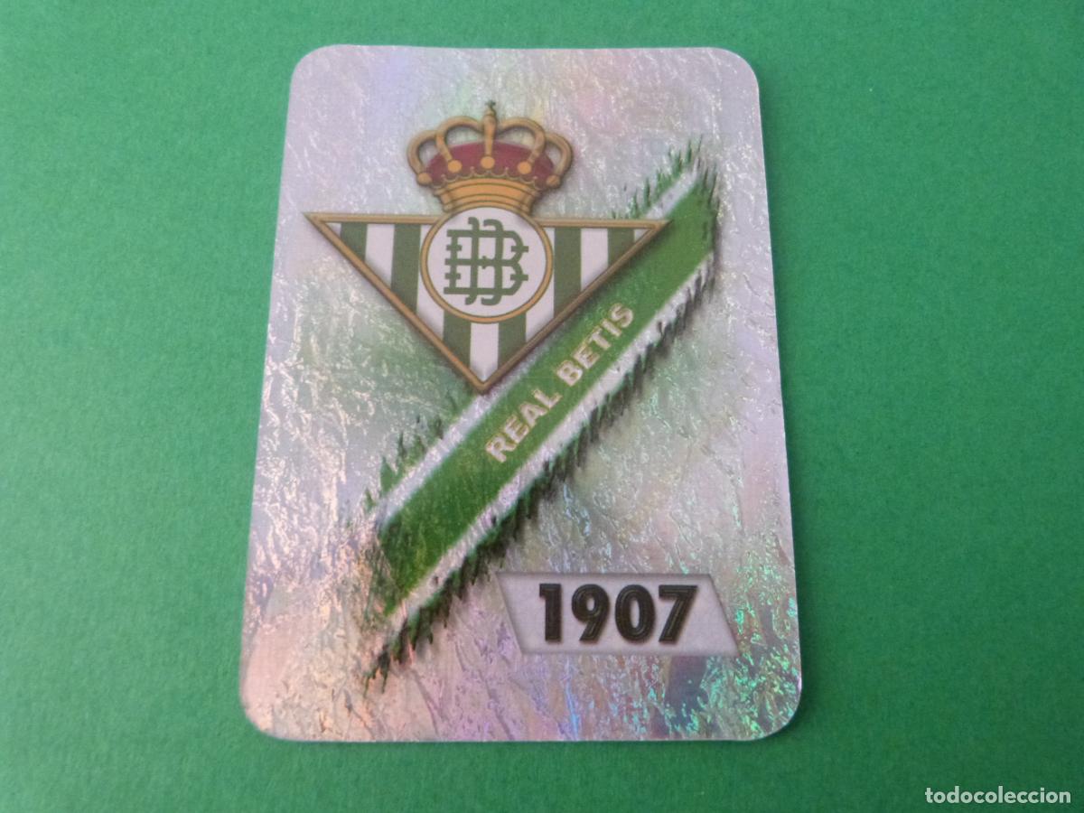 Cromos de F&uacute;tbol: TRADING CARD FUTBOL ESCUDO REAL BETIS BALOMPIE N&ordm; 406 FICHAS LIGA MUNDICROMO 2007-2008/07-08
