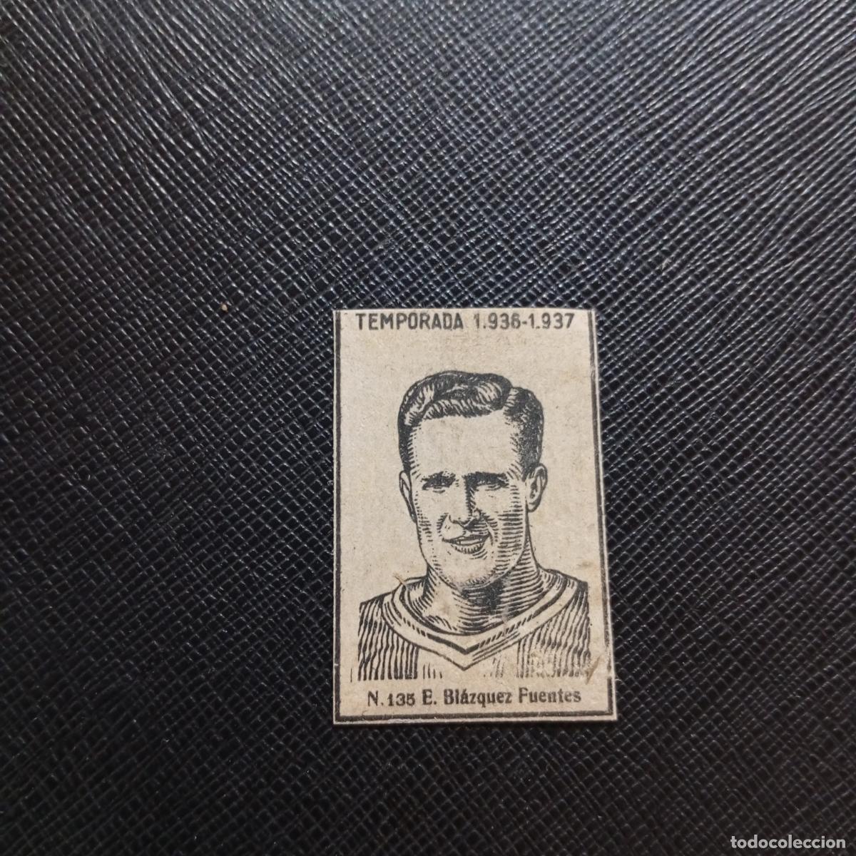 Cromos de F&uacute;tbol: 135 BLAZQUEZ FUENTES HERCULES CERILLAS Y FOSFOROS 1936 1937 LIGA 36 37 FUTBOL CROMO - A184 PG49