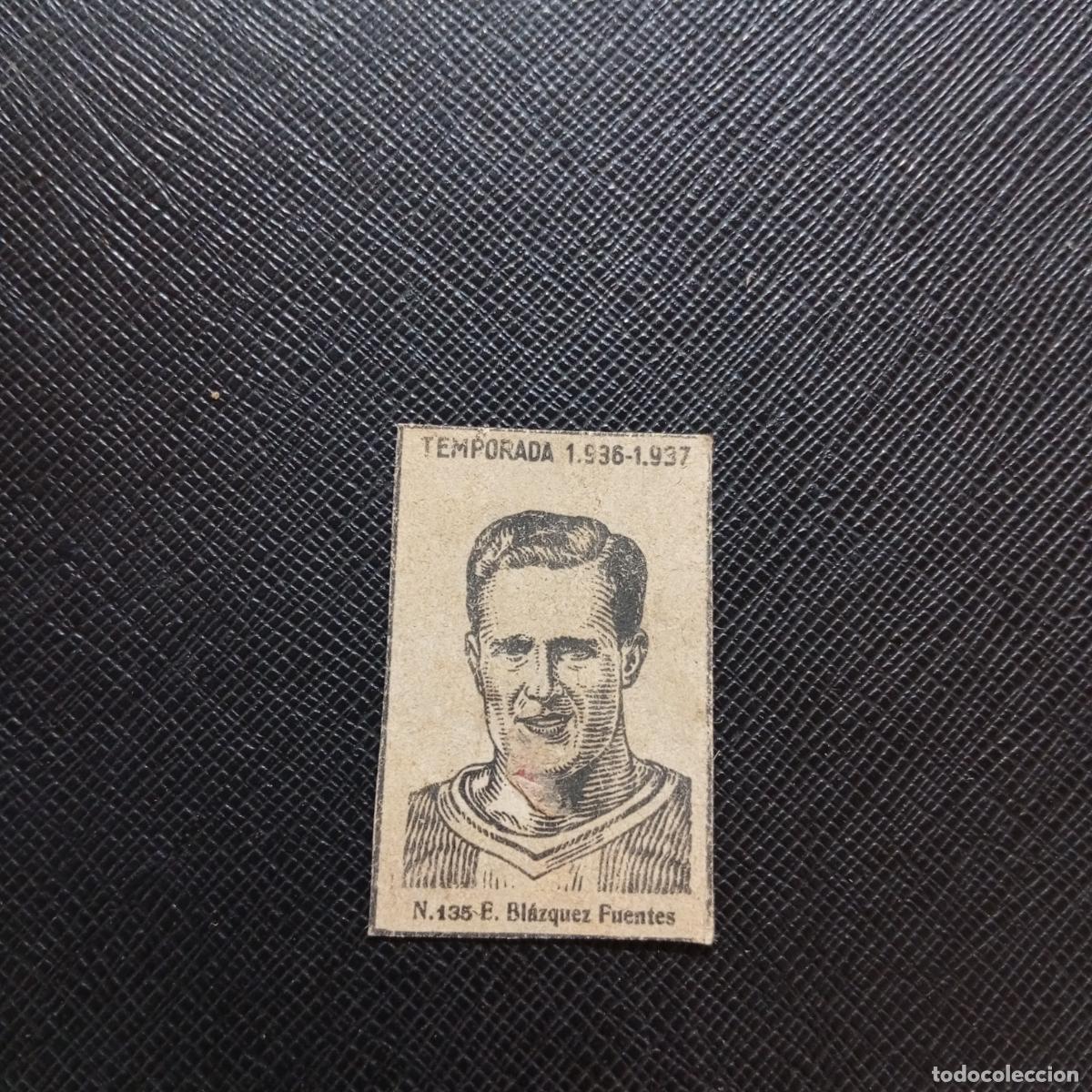 Cromos de F&uacute;tbol: 135 BLAZQUEZ FUENTES HERCULES CERILLAS Y FOSFOROS 1936 1937 LIGA 36 37 FUTBOL CROMO - A184 PG50