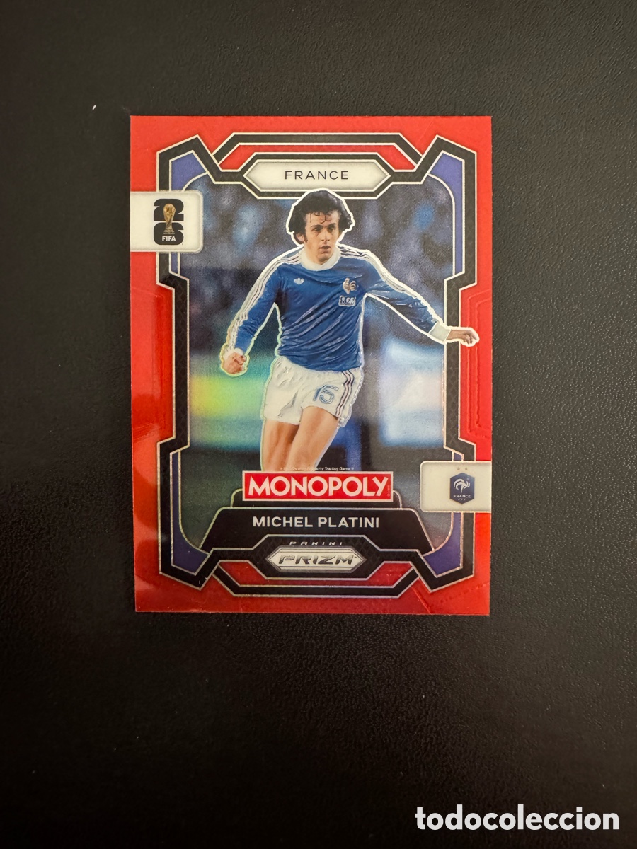 Cromos de F&uacute;tbol: PLATINI RED PARALELA PANINI PRIZM MUNDIAL 2026 MONOPOLY