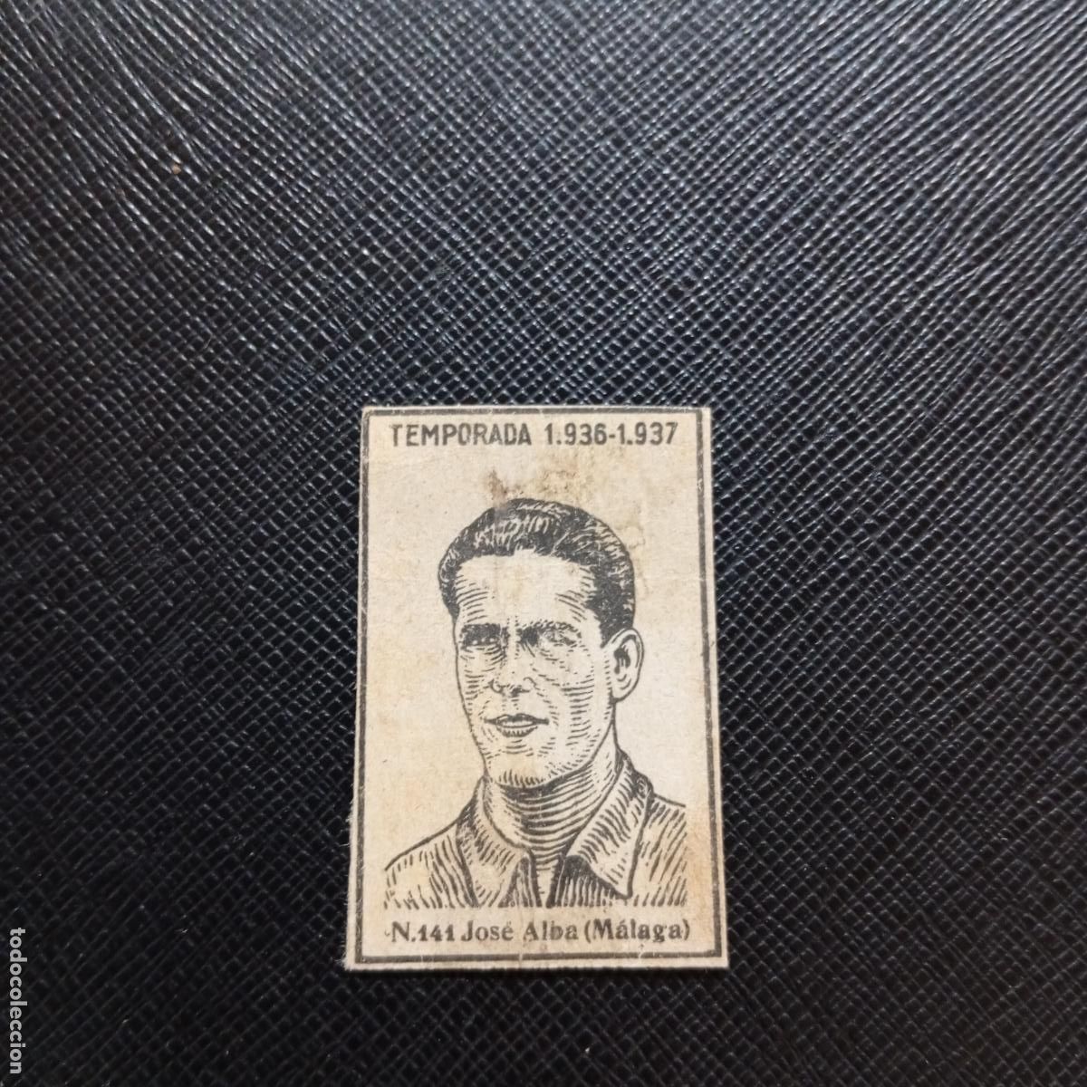 Cromos de F&uacute;tbol: 141 JOSE ALBA MALAGA CERILLAS Y FOSFOROS 1936 1937 LIGA 36 37 FUTBOL CROMO - A184 PG50