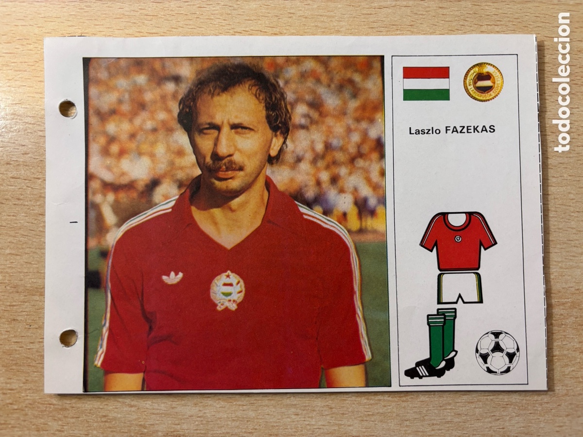 Cromos de F&uacute;tbol: # 79 Laszlo Fazekas Hungr&iacute;a Las Estrellas del Mundial 82 mide 18x14 cm