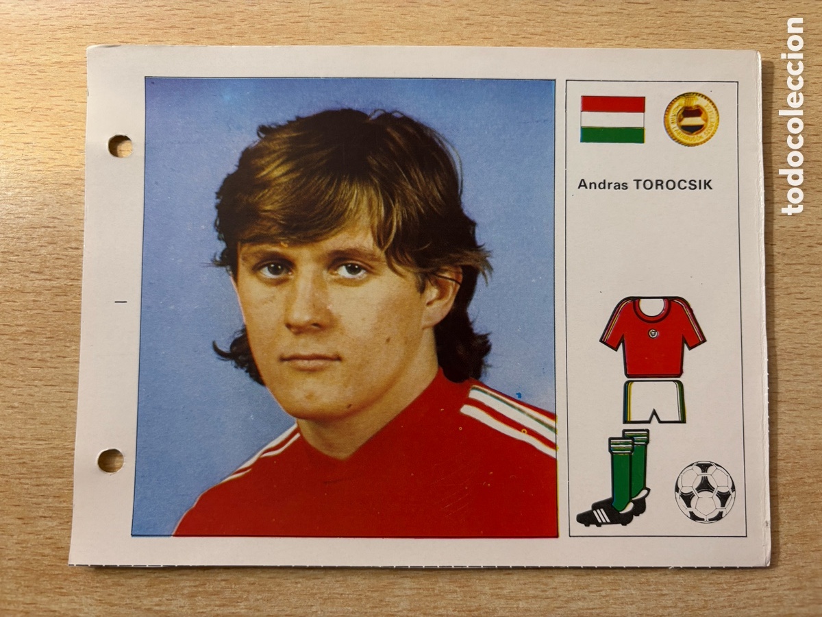 Figurine di Calcio: # 80 Andras Torocsik Hungr&iacute;a Las Estrellas del Mundial 82 mide 18x14 cm
