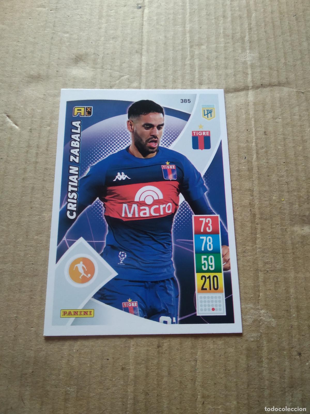Cartes &agrave; collectionner de Football: 385 CRISTIAN ZABALA TIGRE CROMO FUTBOL ARGENTINO 21-22 PANINI LIGA ARGENTINA 2021-2022 ADRENALYN