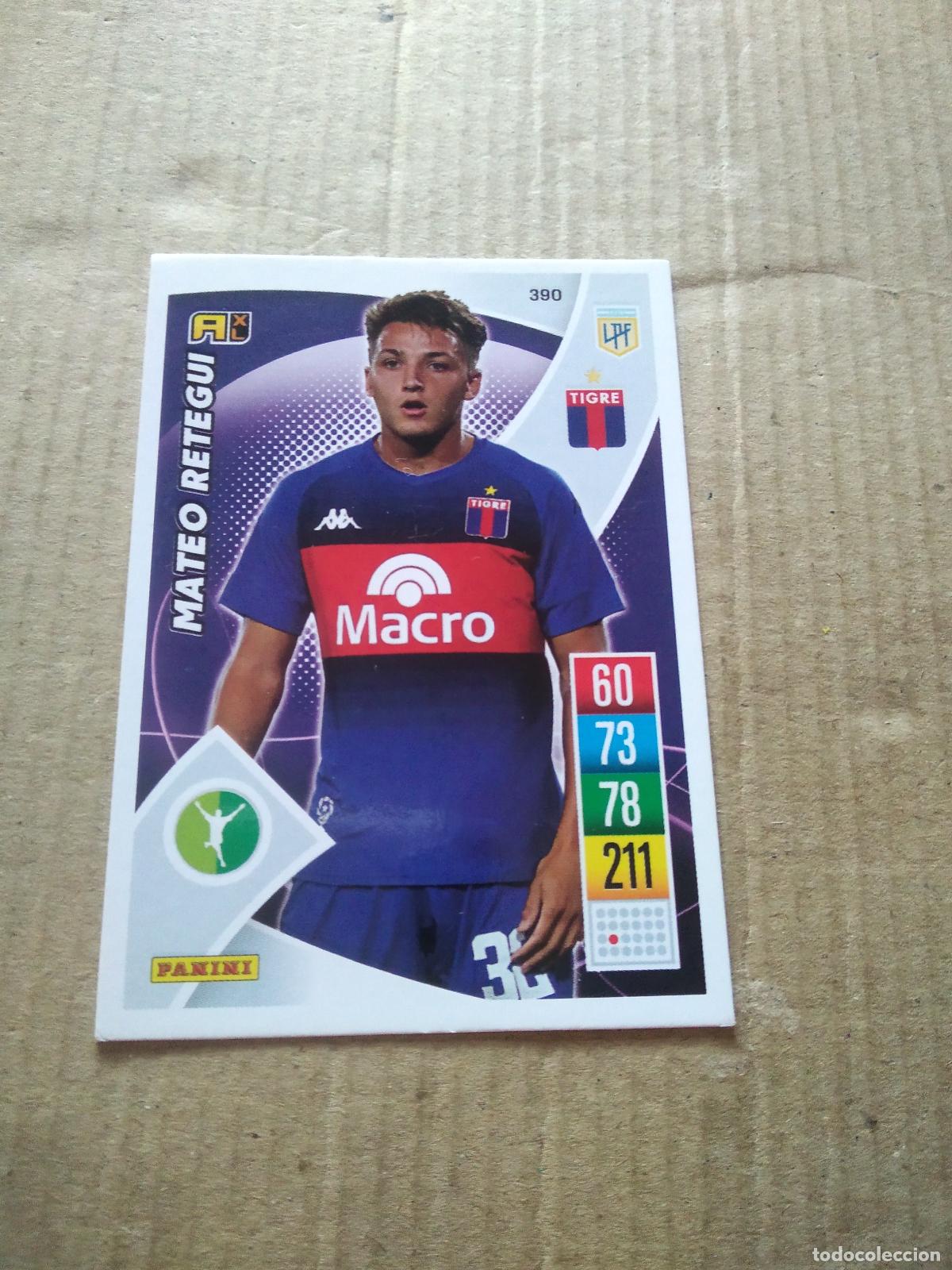 Cromos de F&uacute;tbol: 390 MATEO RETEGUI TIGRE CROMO FUTBOL ARGENTINO 21-22 PANINI LIGA ARGENTINA 2021-2022 ADRENALYN