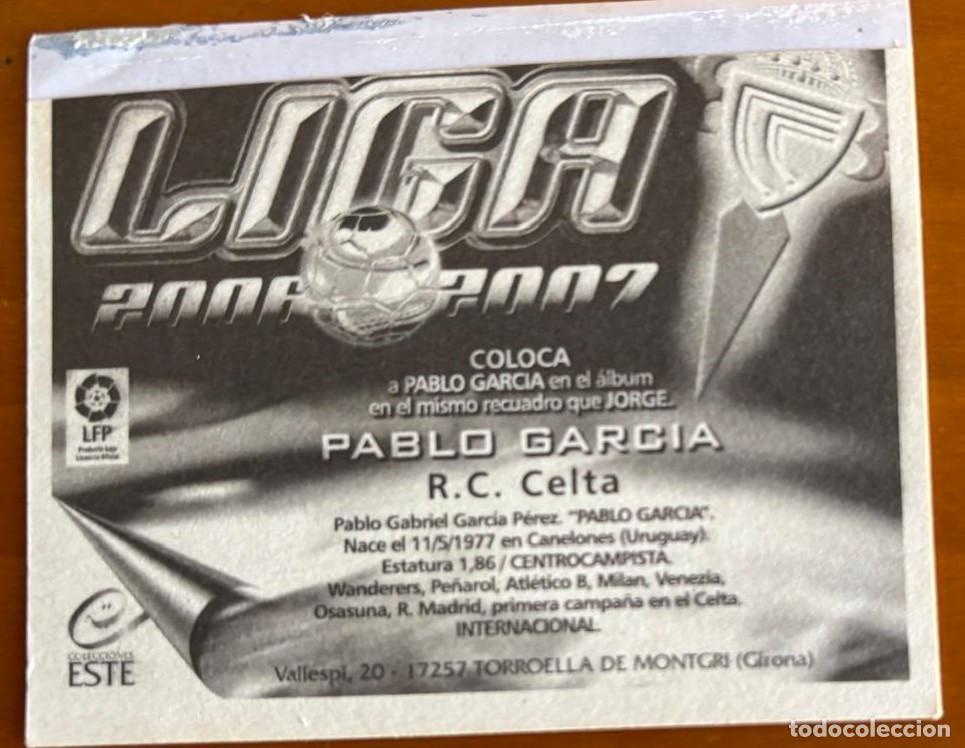 Cromos de f&uacute;tbol: EDICIONES ESTE 2006-2007 06 07 PABLO GARCIA (CELTA) COLOCA VENTANILLA LEER - Foto 2