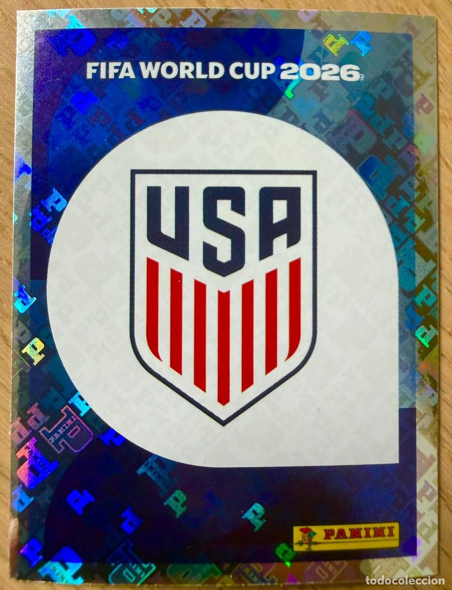 Football Stickers: USA1 USA 1 ESCUDO ESTADOS UNIDOS MUNDIAL FIFA WORLD CUP 2026 26 STICKER CROMO PANINI SIN PEGAR