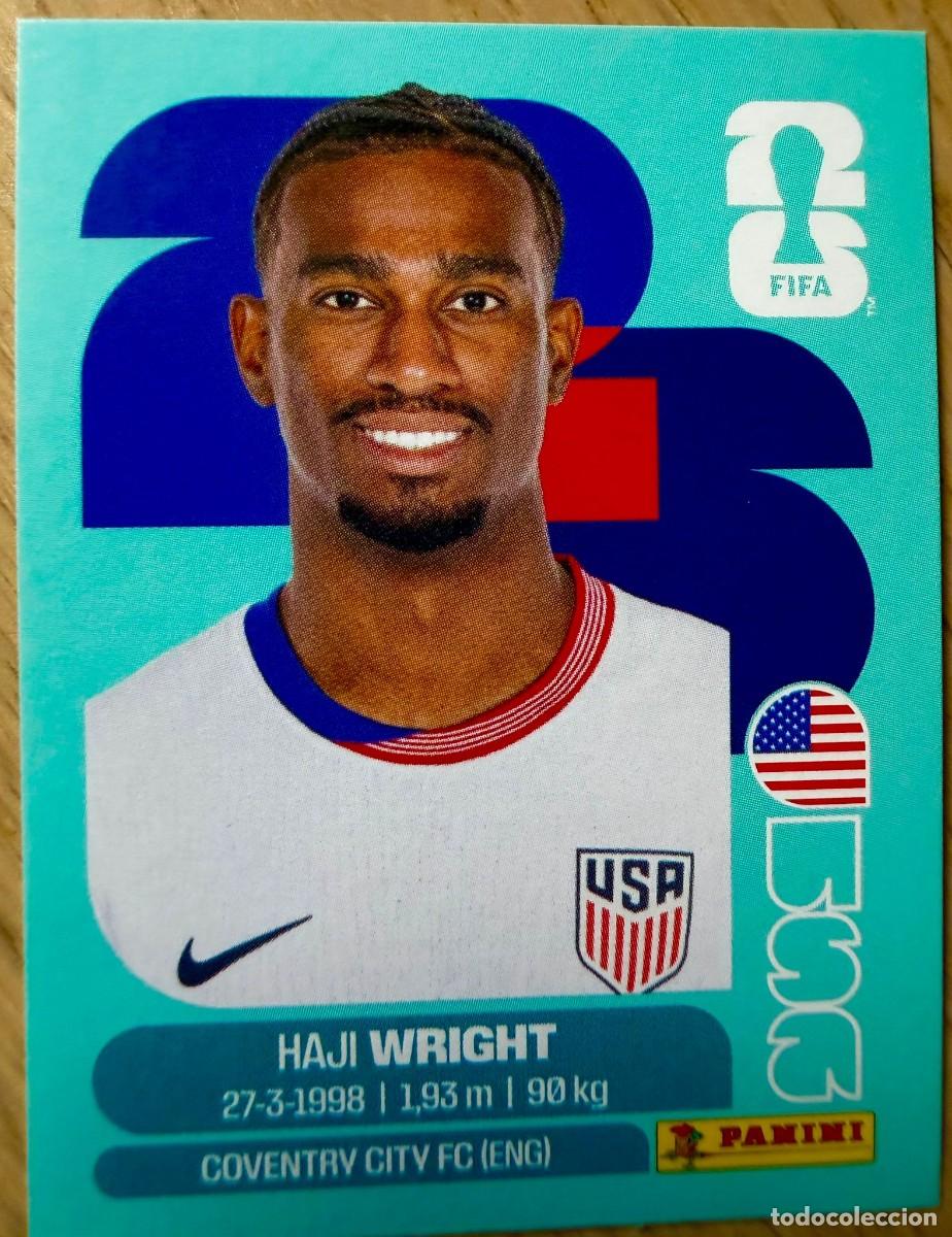 Cromos de F&uacute;tbol: USA19 USA 19 WRIGHT ESTADOS UNIDOS MUNDIAL FIFA WORLD CUP 2026 26 STICKER CROMO PANINI SIN PEGAR