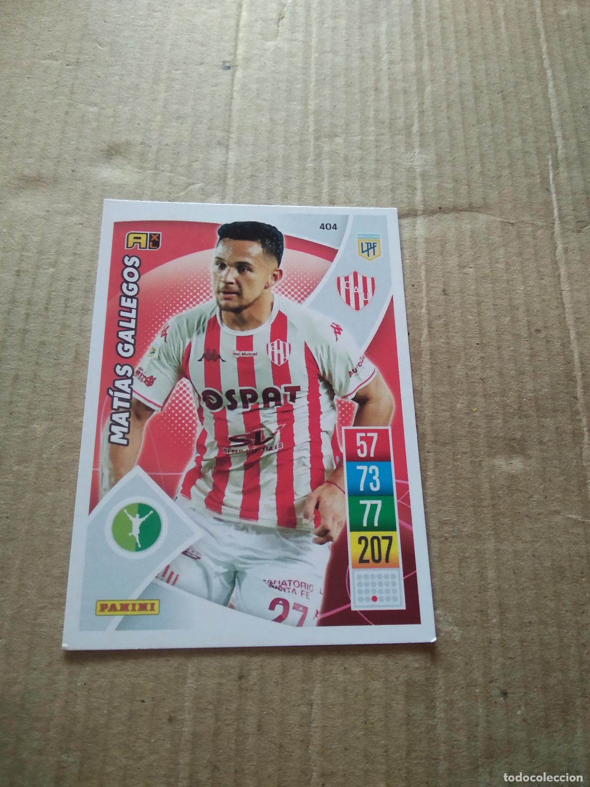 Football Stickers: 404 MATIAS GALLEGOS UNION CROMO FUTBOL ARGENTINO 21-22 PANINI LIGA ARGENTINA 2021-2022 ADRENALYN