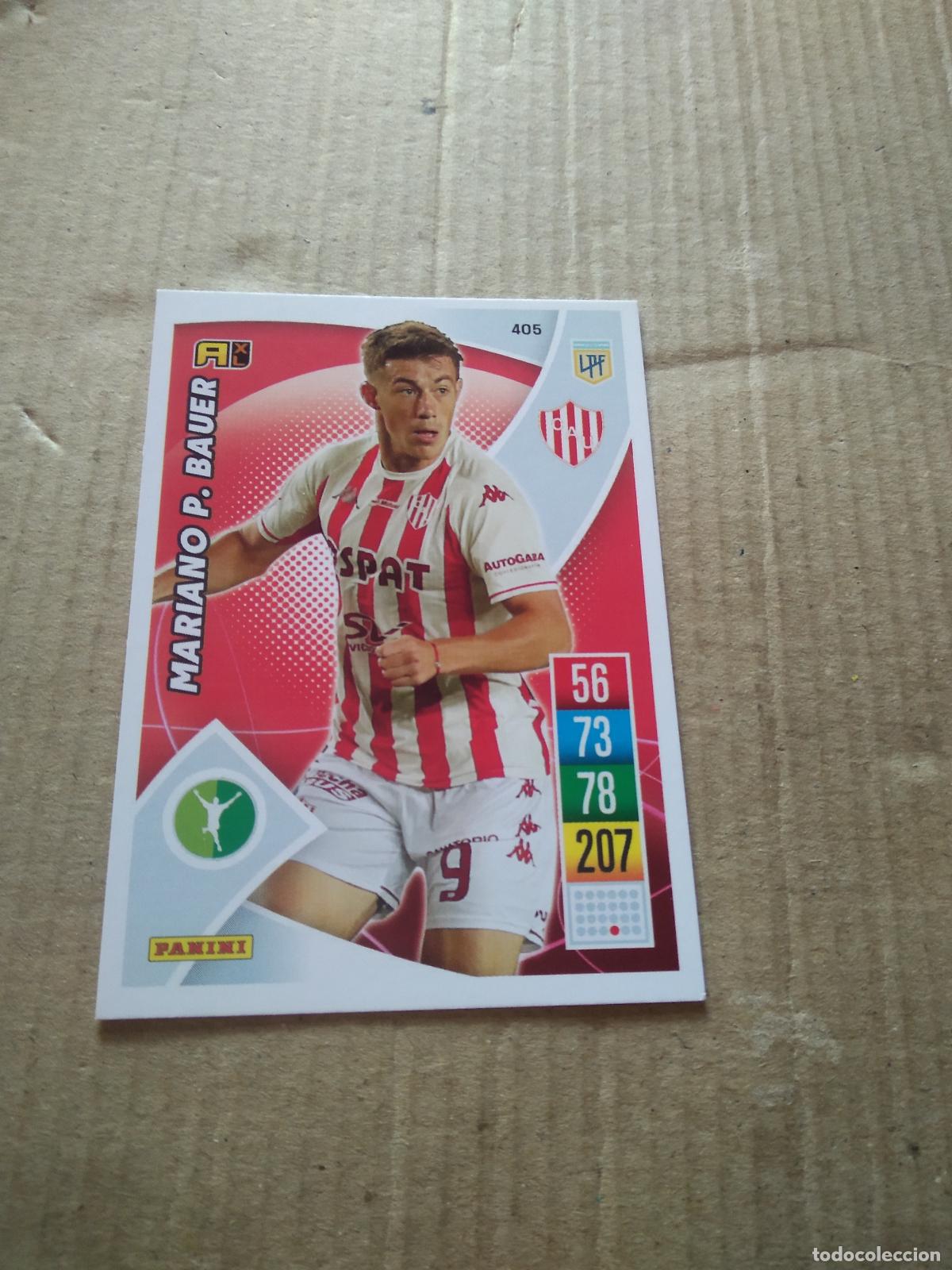 Cromos de F&uacute;tbol: 405 MARIANO P. BAUER UNION CROMO FUTBOL ARGENTINO 21-22 PANINI LIGA ARGENTINA 2021-2022 ADRENALYN
