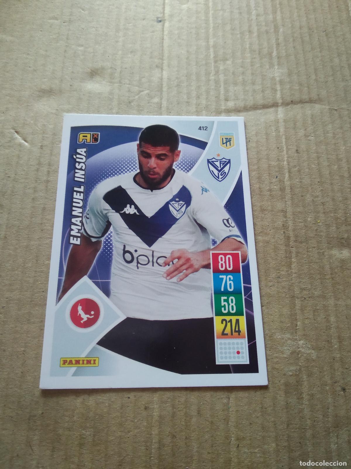 Football Stickers: 412 EMANUEL INSUA VELEZ CROMO FUTBOL ARGENTINO 21-22 PANINI LIGA ARGENTINA 2021-2022 ADRENALYN
