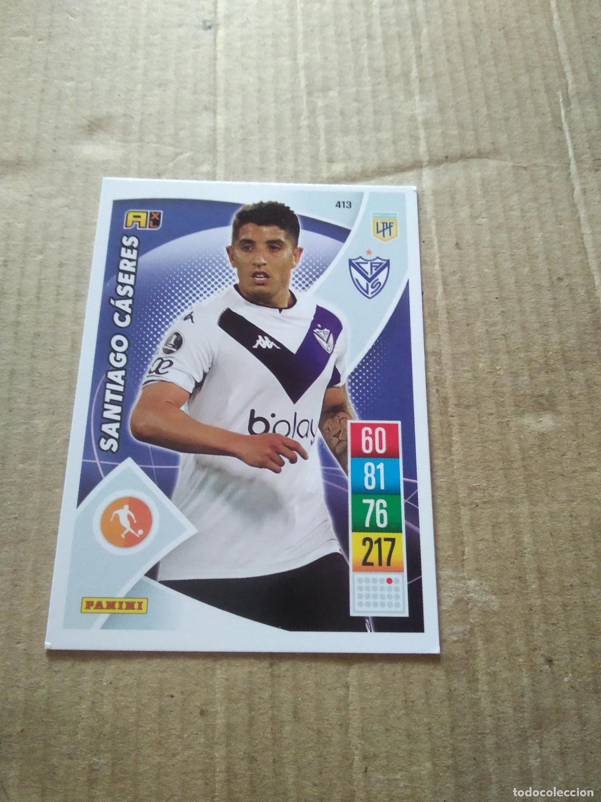 Football Stickers: 413 SANTIAGO CASERES VELEZ CROMO FUTBOL ARGENTINO 21-22 PANINI LIGA ARGENTINA 2021-2022 ADRENALYN