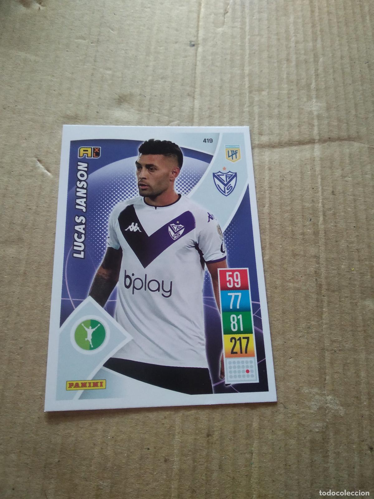 Football Stickers: 419 LUCAS JANSON VELEZ CROMO FUTBOL ARGENTINO 21-22 PANINI LIGA ARGENTINA 2021-2022 ADRENALYN