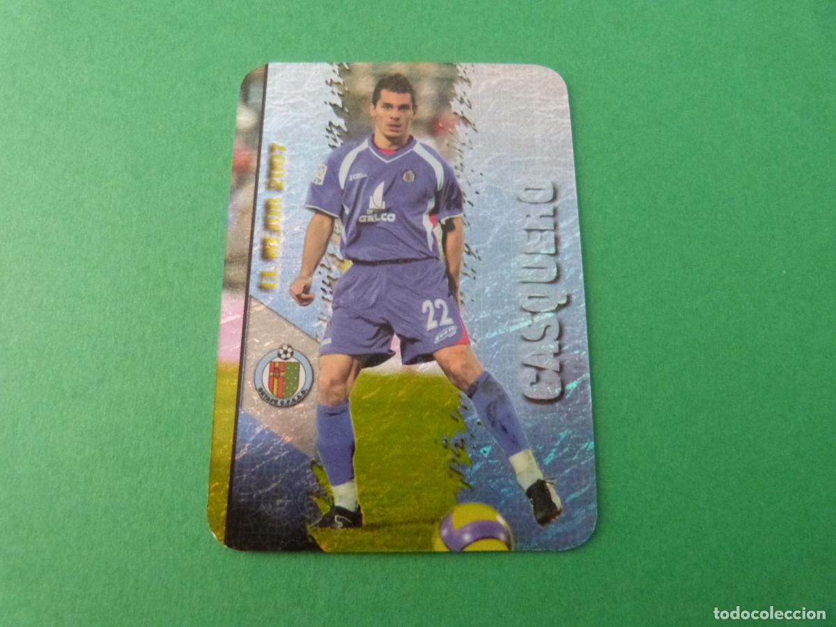 Cromos de Futebol: TRADING CARD FUTBOL CASQUERO GETAFE CF BRILLO JASPEADO N&ordm; 243 FICHAS LIGA MUNDICROMO 2007-2008/07-08
