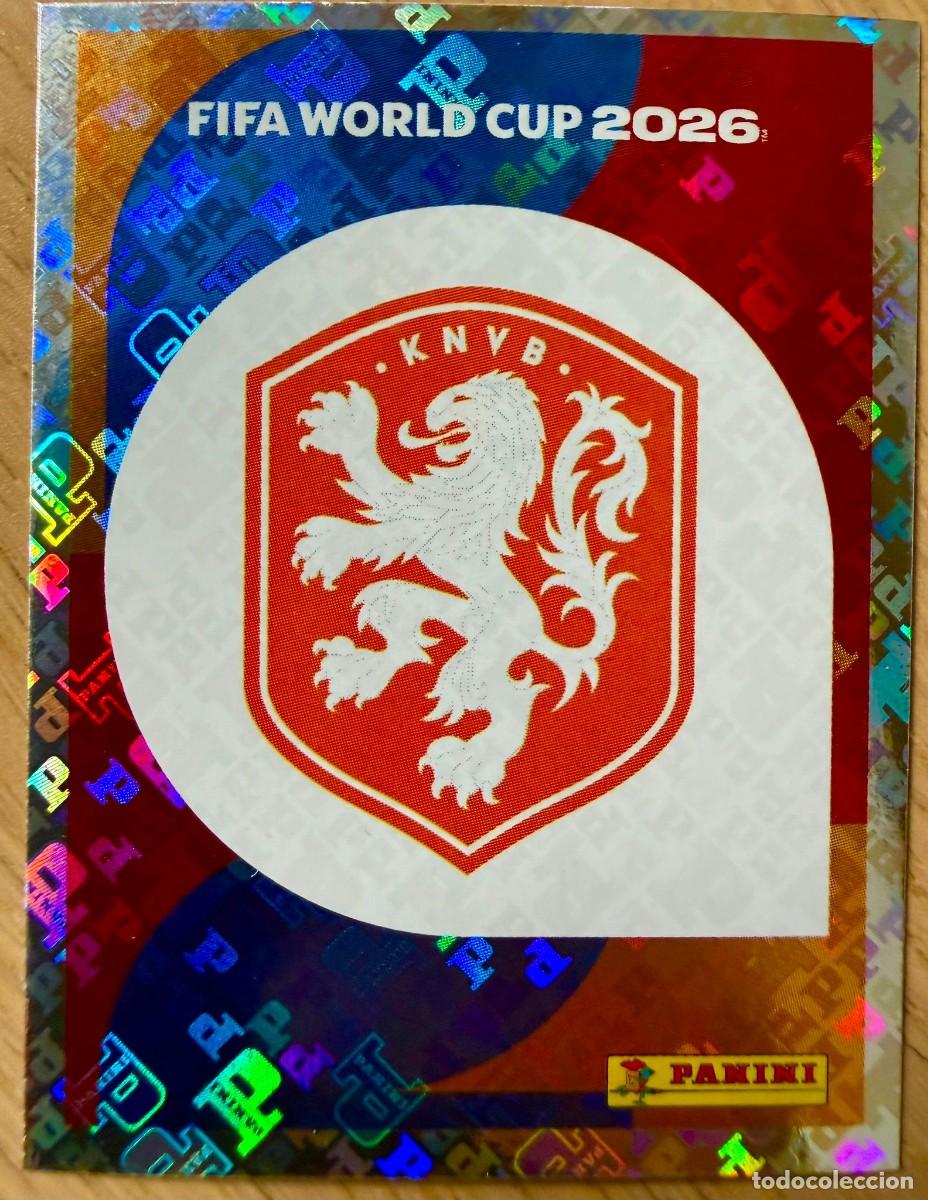 Cromos de F&uacute;tbol: NED1 NED 1 ESCUDO HOLANDA PAISES BAJOS MUNDIAL FIFA WORLD CUP 2026 26 STICKER PANINI SIN PEGAR