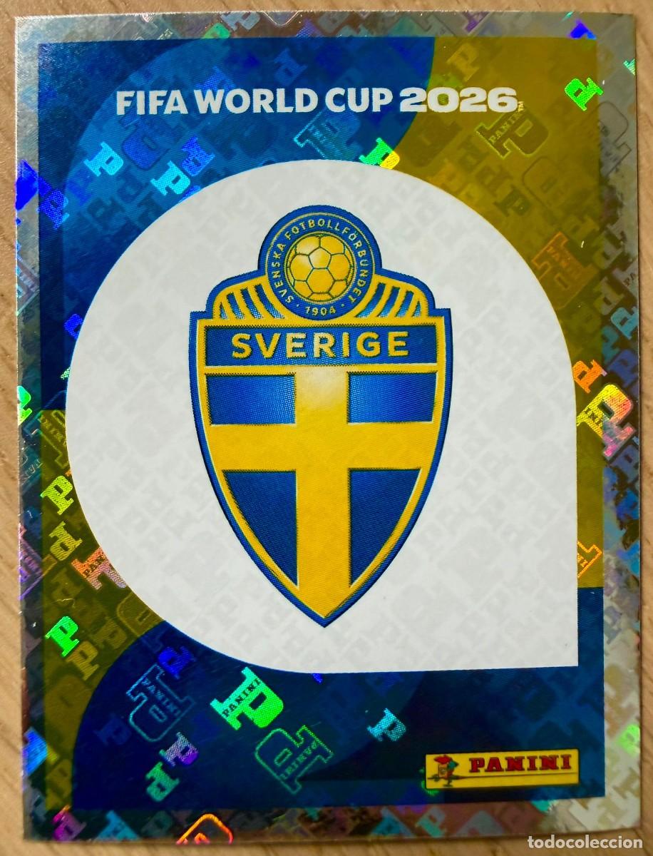 Cromos de F&uacute;tbol: SWE1 SWE 1 ESCUDO SUECIA MUNDIAL FIFA WORLD CUP 2026 26 STICKER CROMO PANINI SIN PEGAR