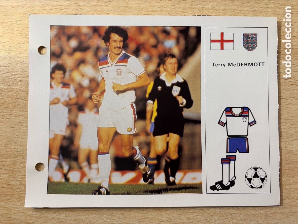 Cromos de F&uacute;tbol: # 83 Terry McDermott Inglaterra Las Estrellas del Mundial 82 mide 18x14 cm