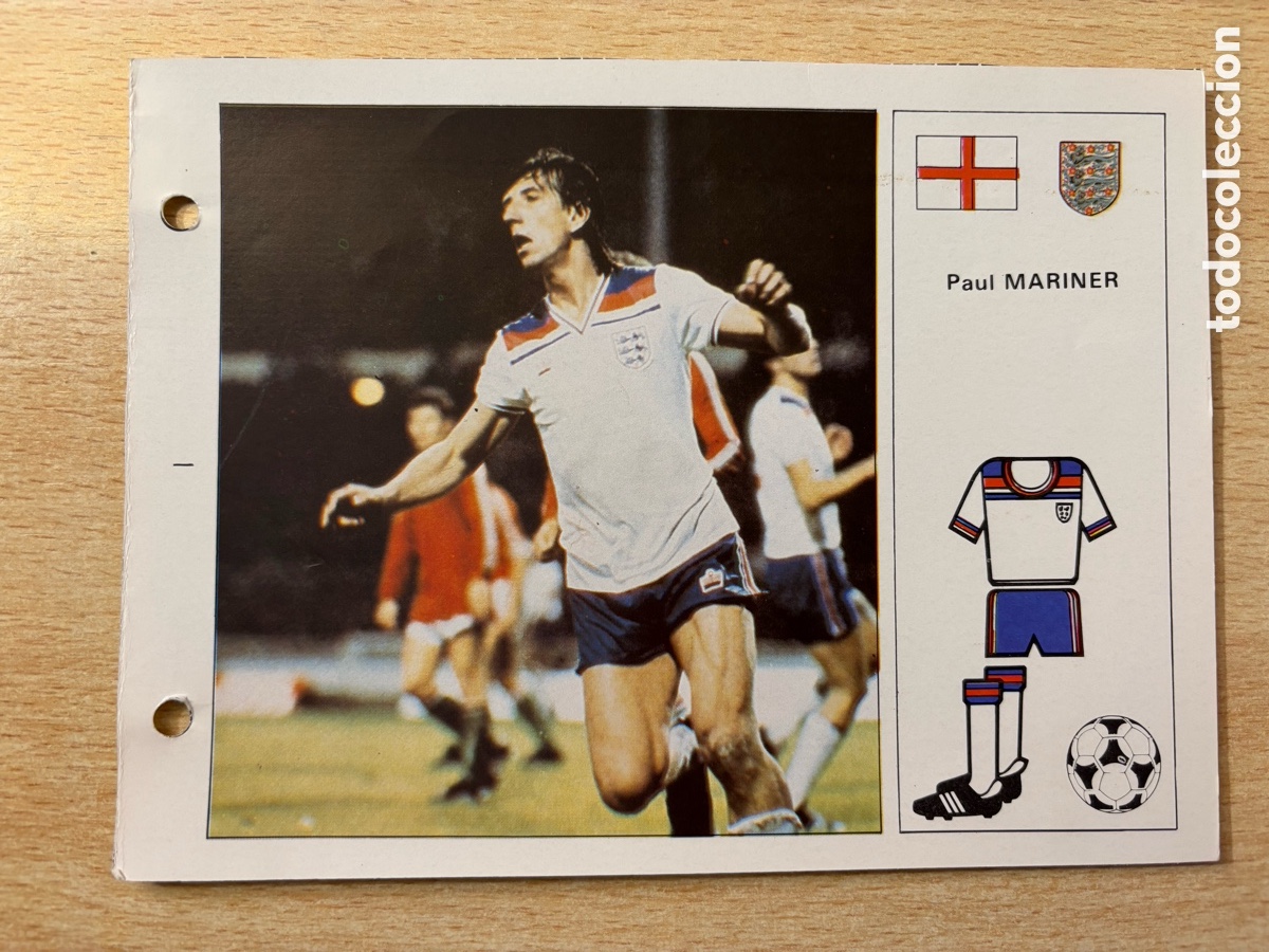Cromos de F&uacute;tbol: # 85 Paul Mariner Inglaterra Las Estrellas del Mundial 82 mide 18x14 cm