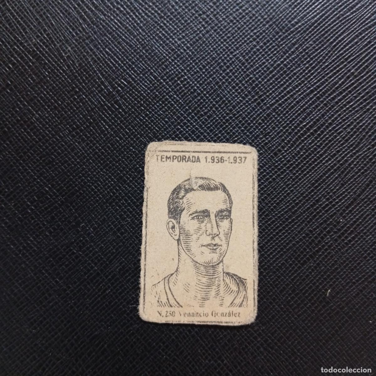 Cromos de F&uacute;tbol: 250 VENANCIO GONZALEZ GIMNASTIC CERILLAS Y FOSFOROS 1936 1937 LIGA 36 37 FUTBOL CROMO - A184 PG53
