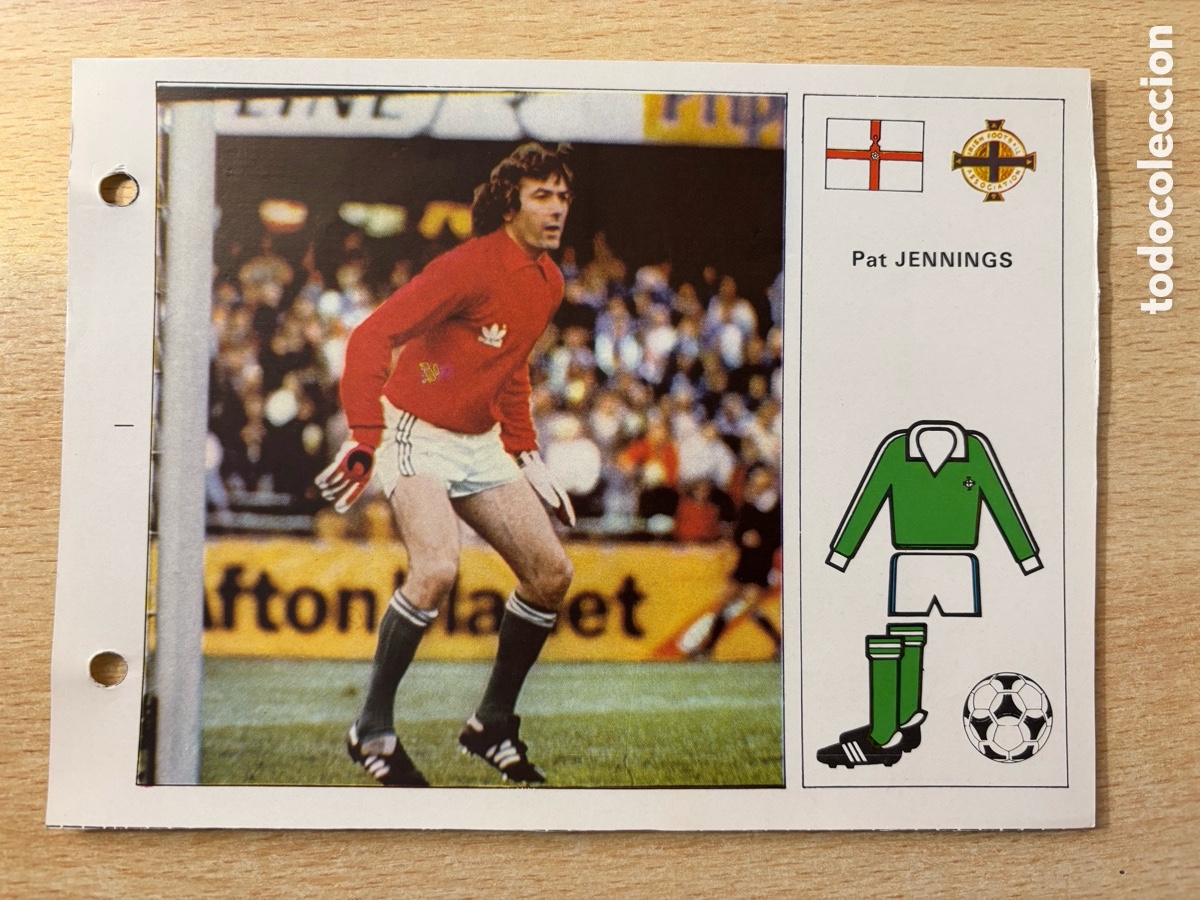 Cromos de F&uacute;tbol: # 89 Pat Jennings Irlanda del Norte Las Estrellas del Mundial 82 mide 18x14 cm