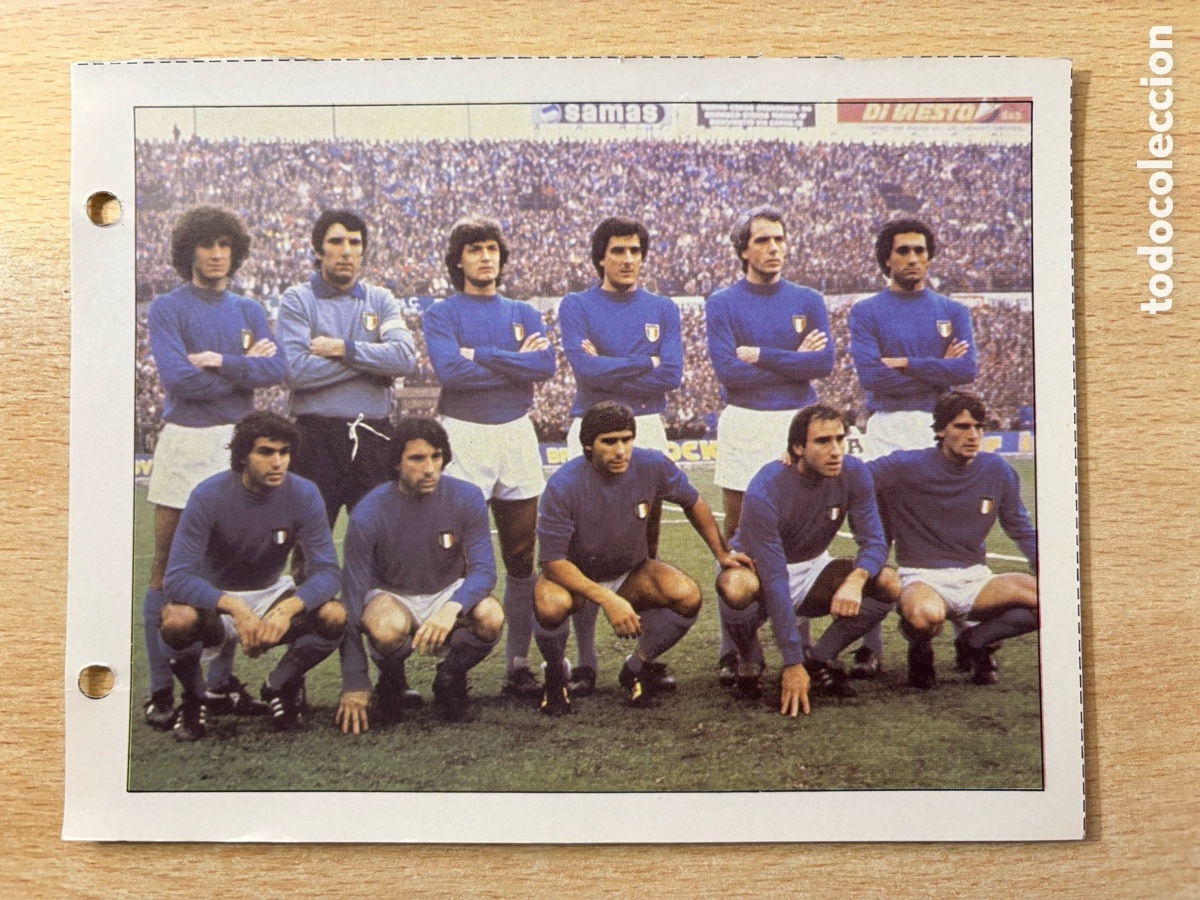 Cromos de F&uacute;tbol: # 91 Selecci&oacute;n Italia Las Estrellas del Mundial 82 mide 18x14 cm