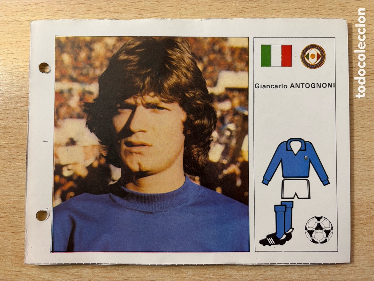 Cromos de F&uacute;tbol: # 95 Giancarlo Antognoni Italia Las Estrellas del Mundial 82 mide 18x14 cm