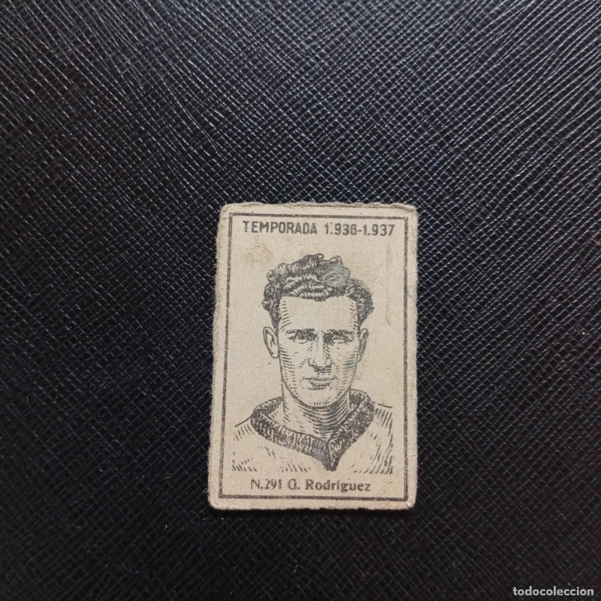 Cromos de F&uacute;tbol: 291 G RODRIGUEZ AT MADRID CERILLAS Y FOSFOROS 1936 1937 LIGA 36 37 FUTBOL CROMO - A184 PG54