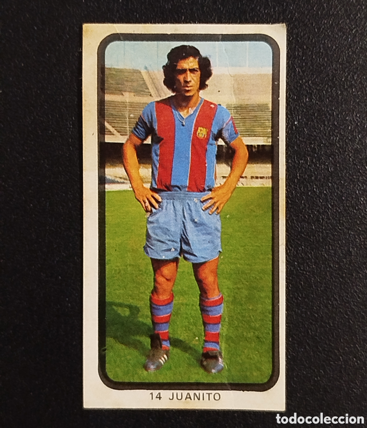 Cromos de F&uacute;tbol: BAJA JUANITO # 14 FC BARCELONA RUIZ ROMERO 1974 1975 74 75 CAMPEONATOS FUTBOL CROMO DESPEGADO