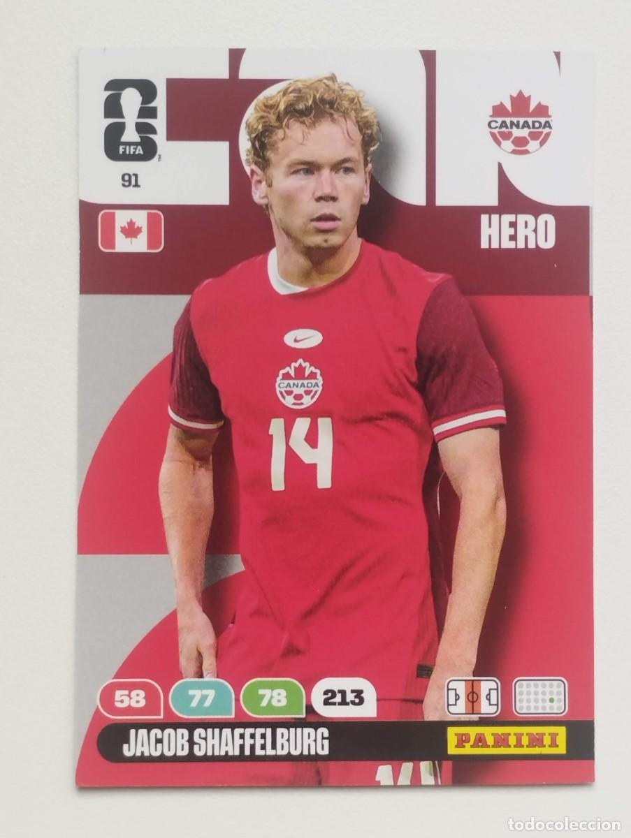 Cromos de F&uacute;tbol: CROMO CARD ADRENALYN MUNDIAL WORLD CUP 2026 HERO 91 JACOB SHAFFELBURG CANADA