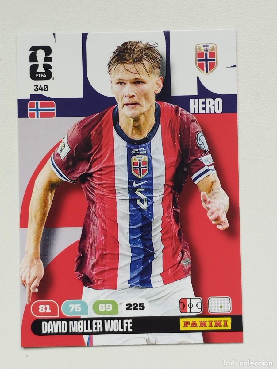 Cromos de F&uacute;tbol: CROMO CARD ADRENALYN MUNDIAL WORLD CUP 2026 HERO 340 DAVID MOLLER WOLFE NORUEGA