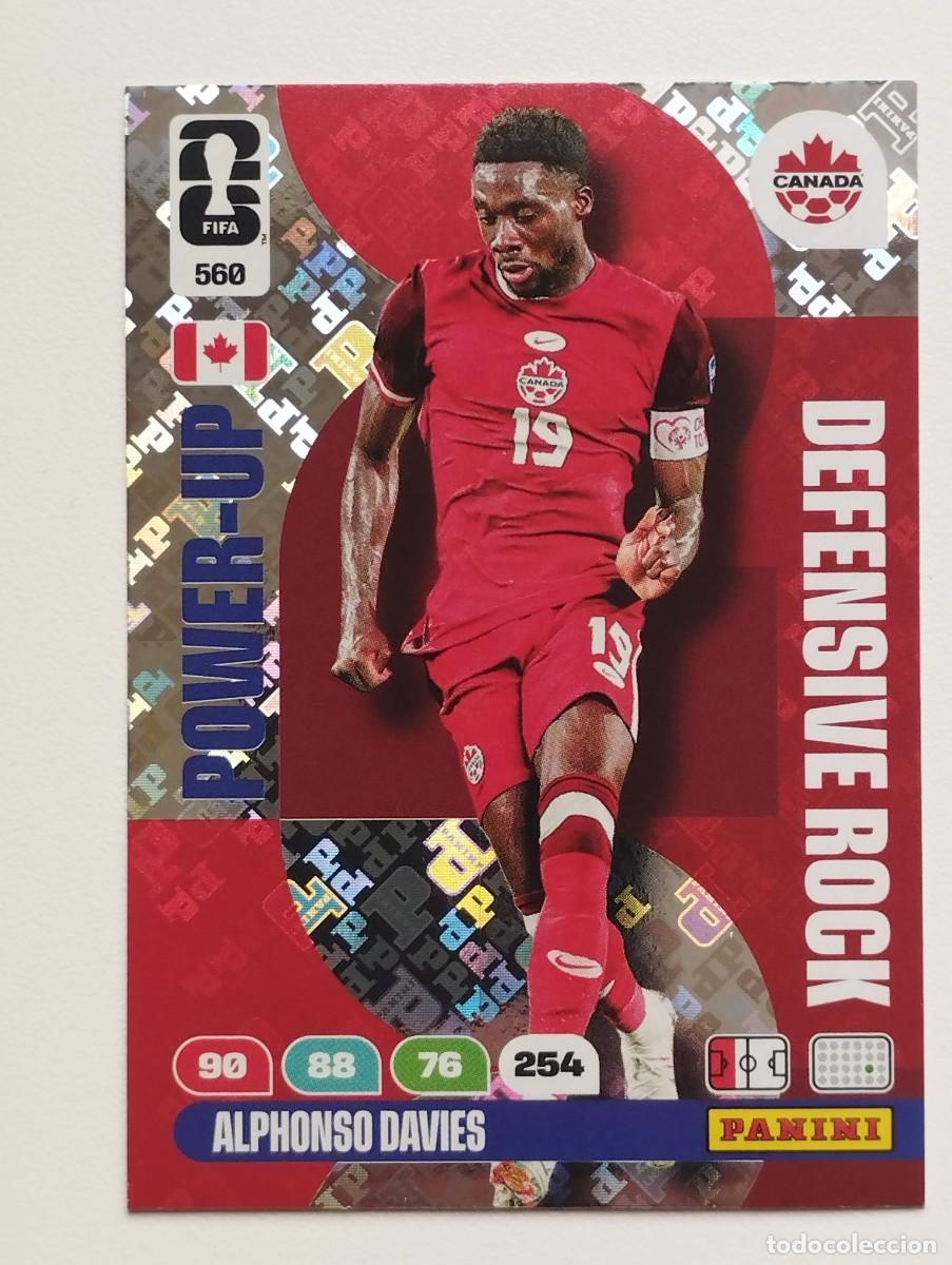 Cromos de F&uacute;tbol: CROMO CARD ADRENALYN MUNDIAL WORLD CUP 2026 DEFENSIVE ROCK 560 ALPHONSO DAVIES CANADA