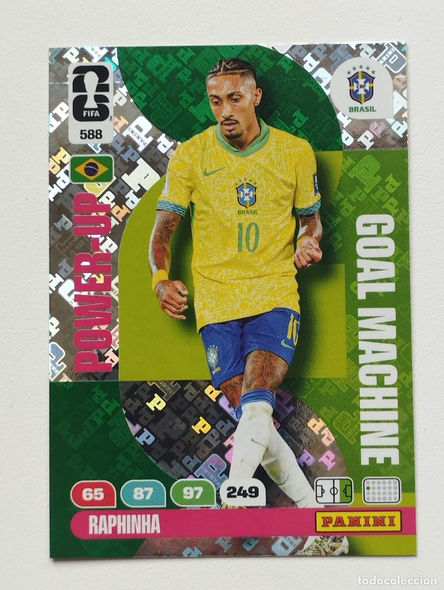 Cromos de F&uacute;tbol: CROMO CARD ADRENALYN MUNDIAL WORLD CUP 2026 GOAL MACHINE 588 RAPHINHA BRASIL