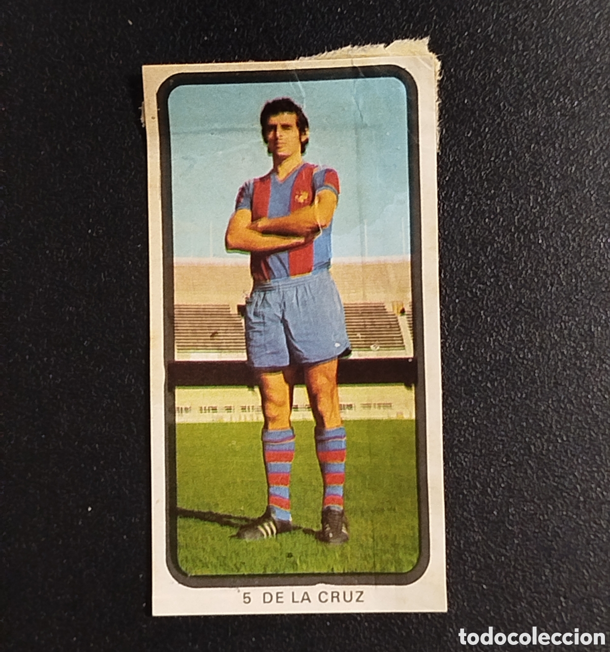 Football Stickers: DE LA CRUZ # 5 FC BARCELONA RUIZ ROMERO 1974 1975 74 75 CAMPEONATOS FUTBOL CROMO DESPEGADO
