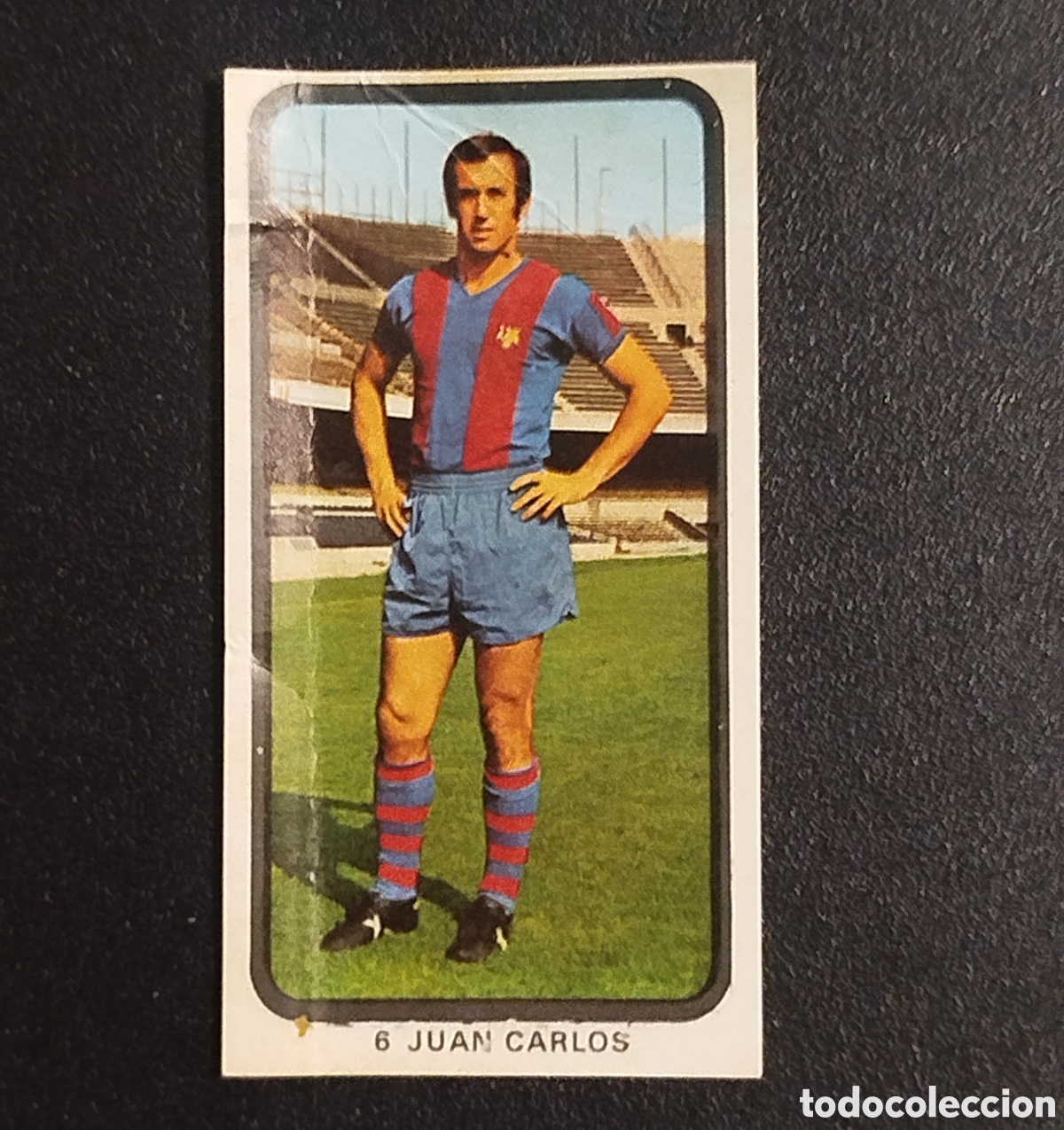 Football Stickers: JUAN CARLOS # 6 FC BARCELONA RUIZ ROMERO 1974 1975 74 75 CAMPEONATOS FUTBOL CROMO DESPEGADO