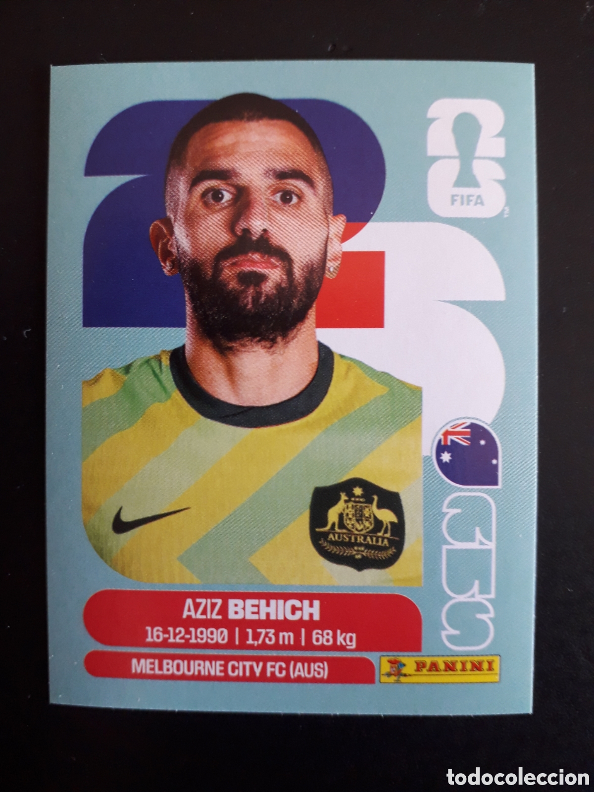 Cromos de F&uacute;tbol: BEHICH AUSTRALIA AUS 7 MUNDIAL F&Uacute;TBOL 2026 FIFA WORLD CUP PANINI SIN PEGAR PEDIDO M&Iacute;NIMO 3&euro;