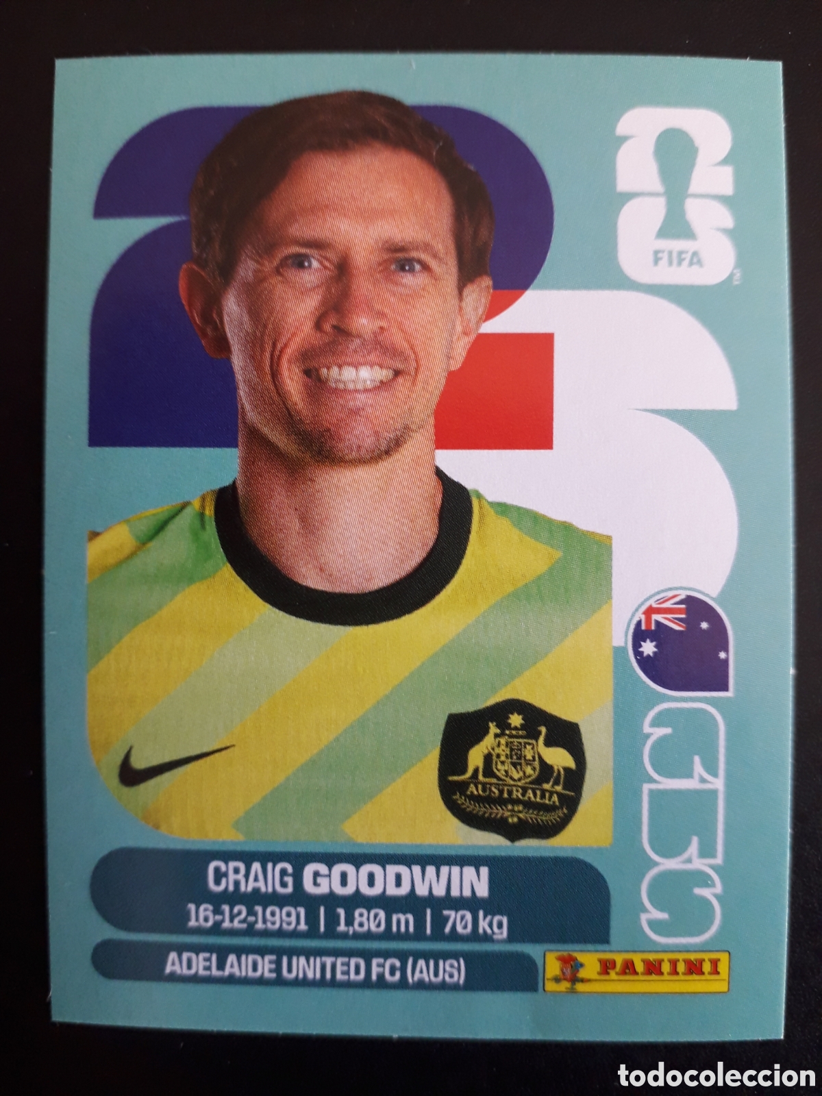Cromos de F&uacute;tbol: GOODWIN AUSTRALIA AUS 17 MUNDIAL F&Uacute;TBOL 2026 FIFA WORLD CUP PANINI SIN PEGAR PEDIDO M&Iacute;NIMO 3&euro;