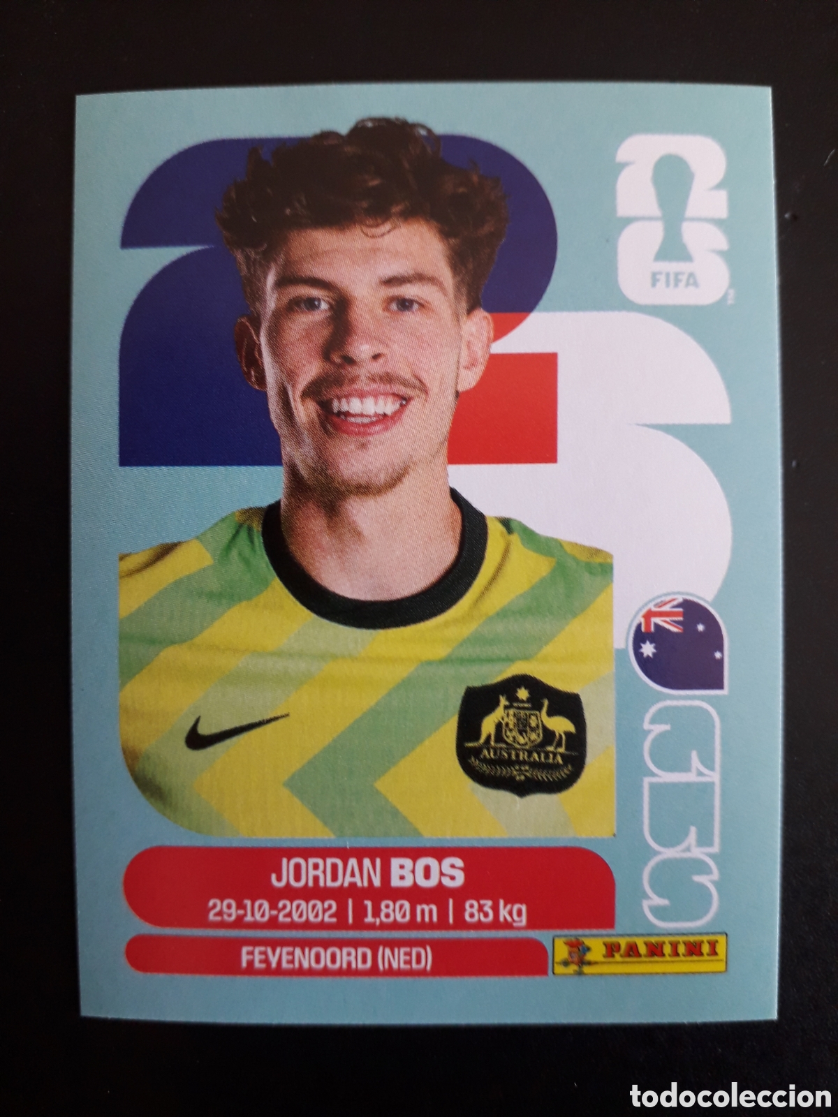Cromos de F&uacute;tbol: BOS AUSTRALIA AUS 6 MUNDIAL F&Uacute;TBOL 2026 FIFA WORLD CUP PANINI SIN PEGAR PEDIDO M&Iacute;NIMO 3&euro;