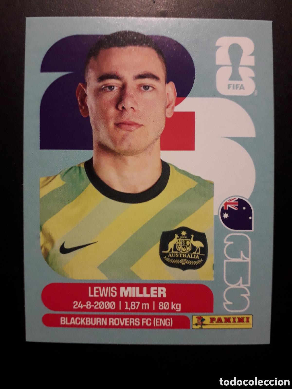 Cromos de F&uacute;tbol: MILLER AUSTRALIA AUS 9 MUNDIAL F&Uacute;TBOL 2026 FIFA WORLD CUP PANINI SIN PEGAR PEDIDO M&Iacute;NIMO 3&euro;
