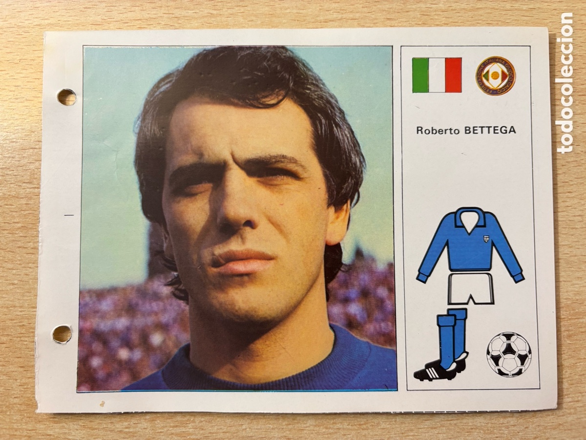 Cromos de F&uacute;tbol: # 97 Roberto Bettega Italia Las Estrellas del Mundial 82 mide 18x14 cm