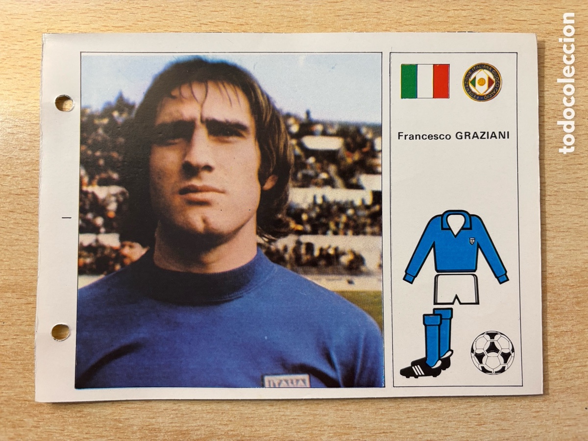 Cromos de F&uacute;tbol: # 98 Francisco Graziani Italia Las Estrellas del Mundial 82 mide 18x14 cm