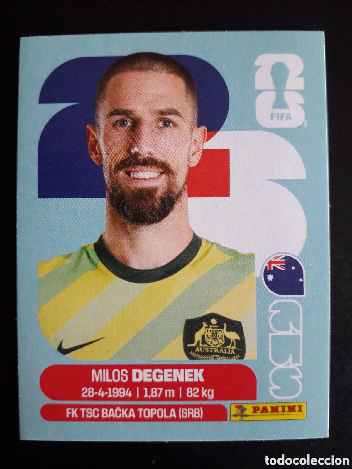 Cromos de F&uacute;tbol: DEGENEK AUSTRALIA AUS 10 MUNDIAL F&Uacute;TBOL 2026 FIFA WORLD CUP PANINI SIN PEGAR PEDIDO M&Iacute;NIMO 3&euro;