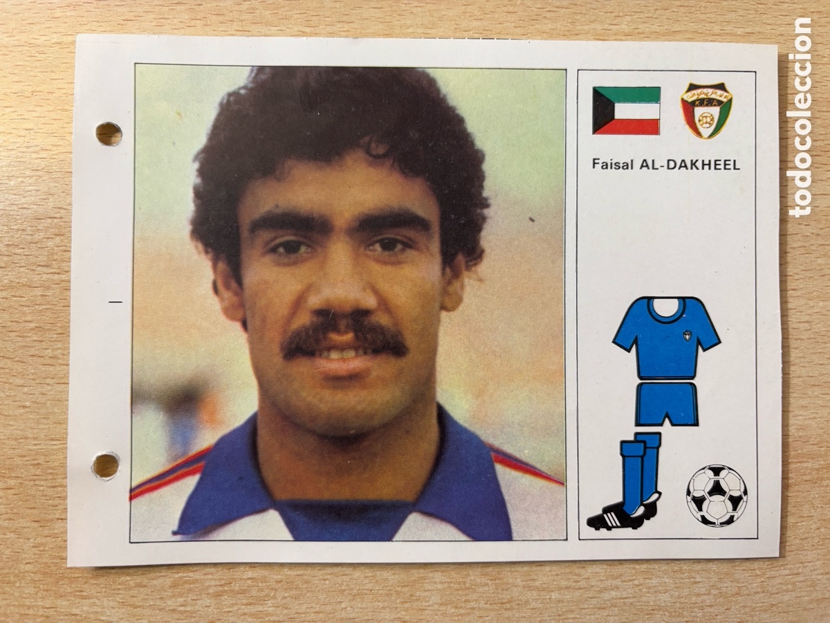 Cromos de F&uacute;tbol: # 101 Faisal Al-Dakheel Kuwait Las Estrellas del Mundial 82 mide 18x14 cm
