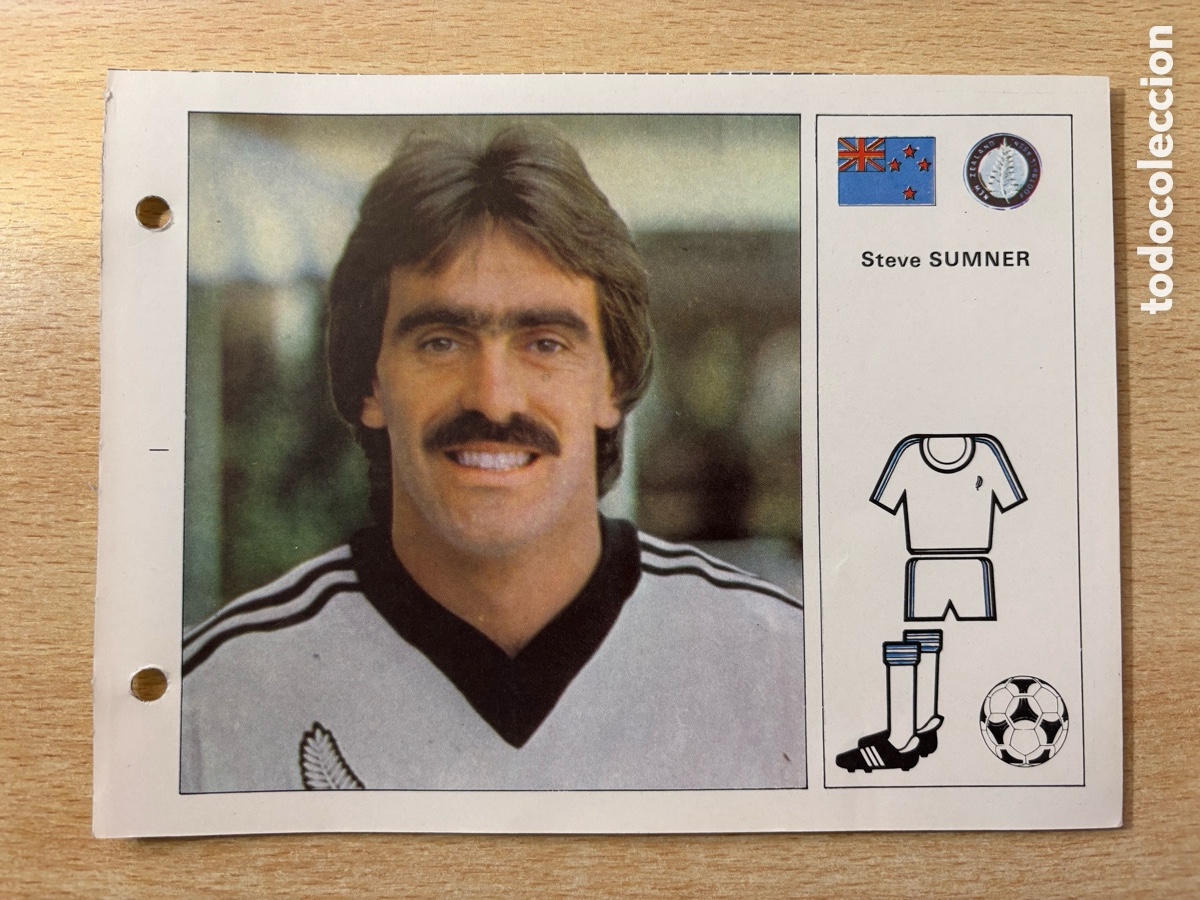 Cromos de F&uacute;tbol: # 103 Steve Sumner Nueva Zalanda Las Estrellas del Mundial 82 mide 18x14 cm